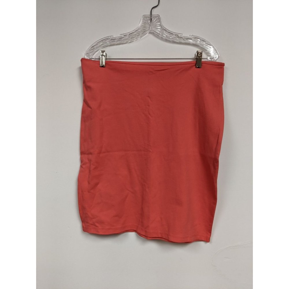 Fig & Blue Skirt Coral Orange Size  XL Pencil Womens Modest